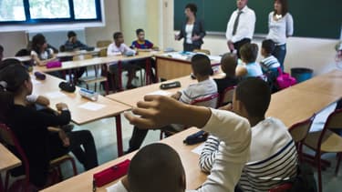 Une classe de collégiens lyonnais, le 2 septembre 2010 le jour de la rentrée scolaire.