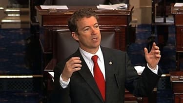 Le sénateur américain Rand Paul, lors de son discours fleuve