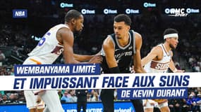 NBA : Wembanyama limité et impuissant face à Durant et les Suns (classements et résultats)