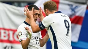 Phil Foden et Harry Kane lors du huitième de finale de l'Angleterre à l'Euro, 30 juin 2024