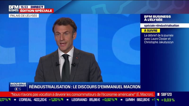 Emmanuel Macron réaffirme son objectif d'une France compétitive en 