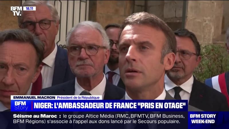 Selon Emmanuel Macron, l'ambassadeur de France au Niger est 