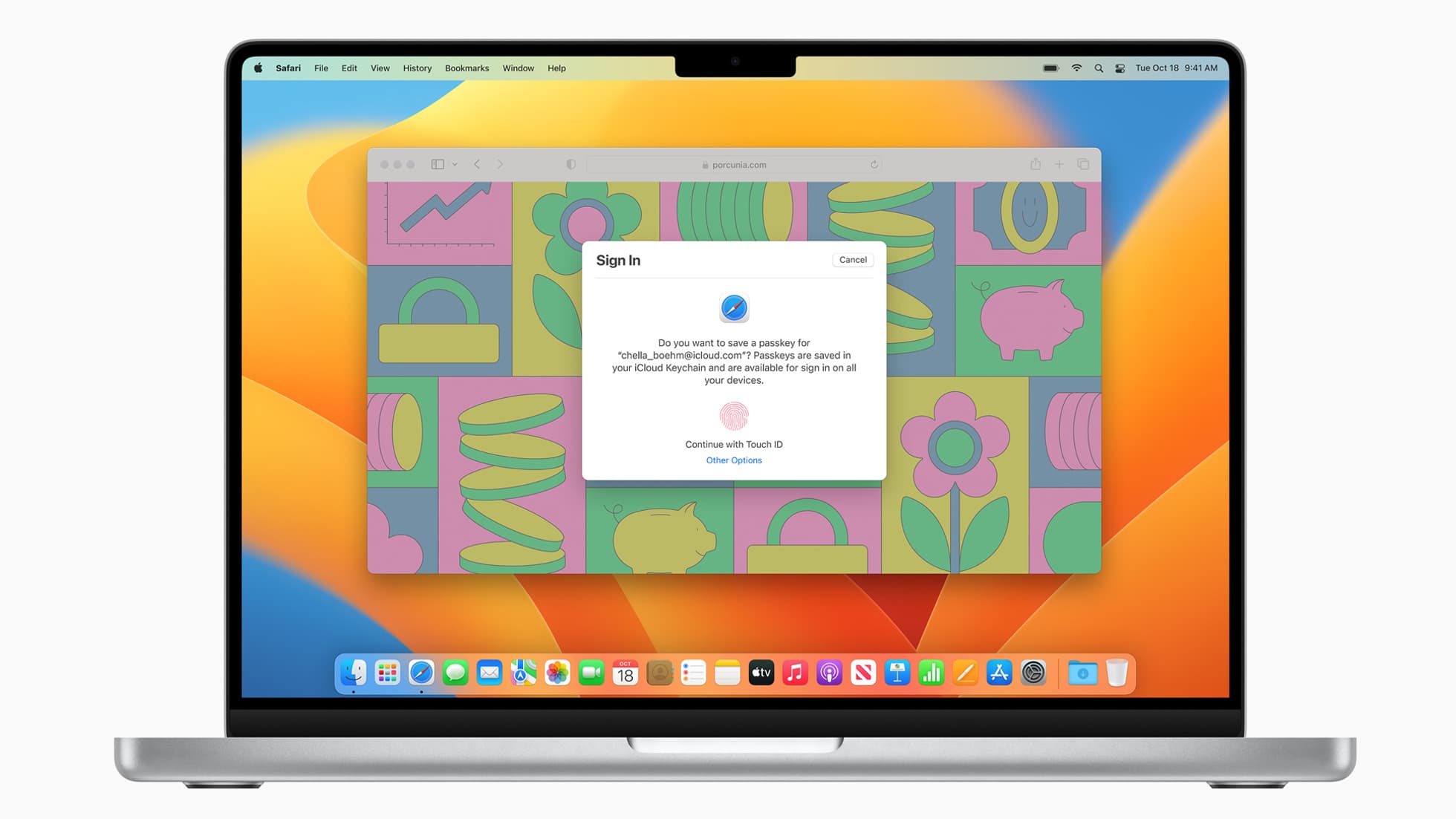 Les clés d'identification arrivent dans Safari pour renforcer la sécurité sous macOS Ventura.