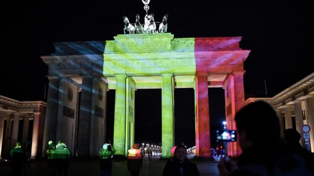 La porte de Brandebourg à Berlin. La porte de Brandebourg à Berlin.