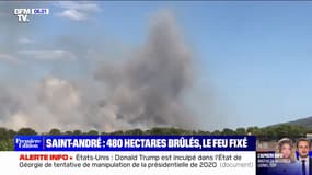 480 hectares brûlés après un violent incendie dans les Pyrénées-Orientales