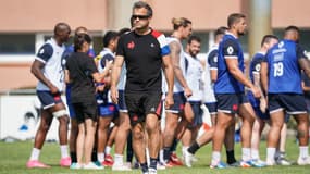 Fabien Galthié à l'entraînement du XV de France, 15 août 2023