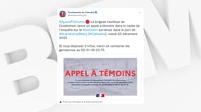 La gendarmerie du Calvados a relayé son appel à témoins via son compte Twitter.