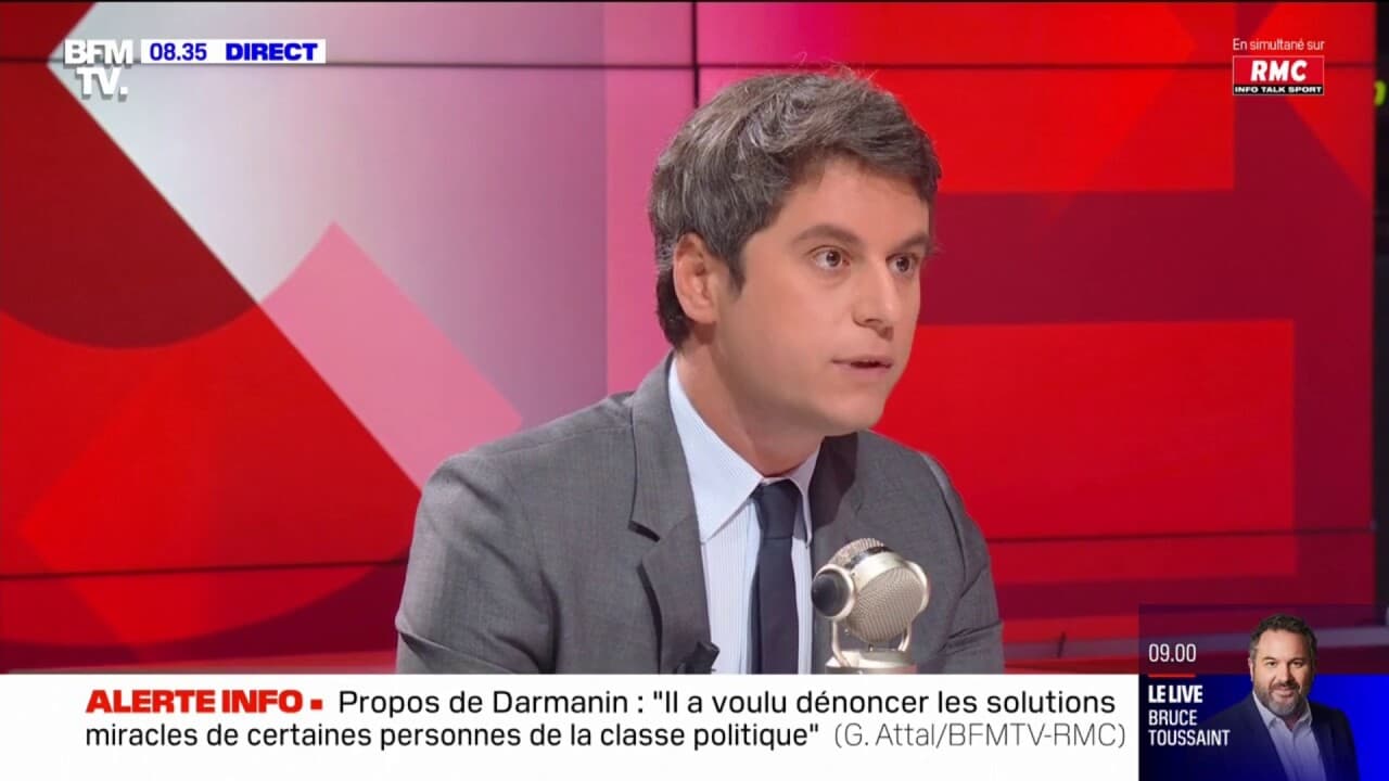 Gabriel Attal Sur Marine Le Pen: "Tout Dans Ses Prises De Positions Est ...