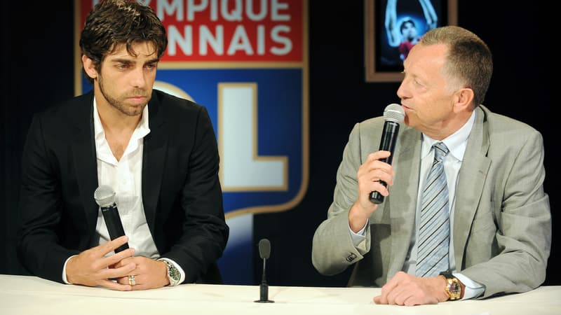 Juninho et Jean-Michel Aulas