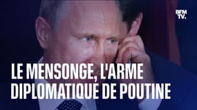 LIGNE ROUGE - Ce qui caractérise Vladimir Poutine pour François Hollande, c'est le "mensonge absolu"