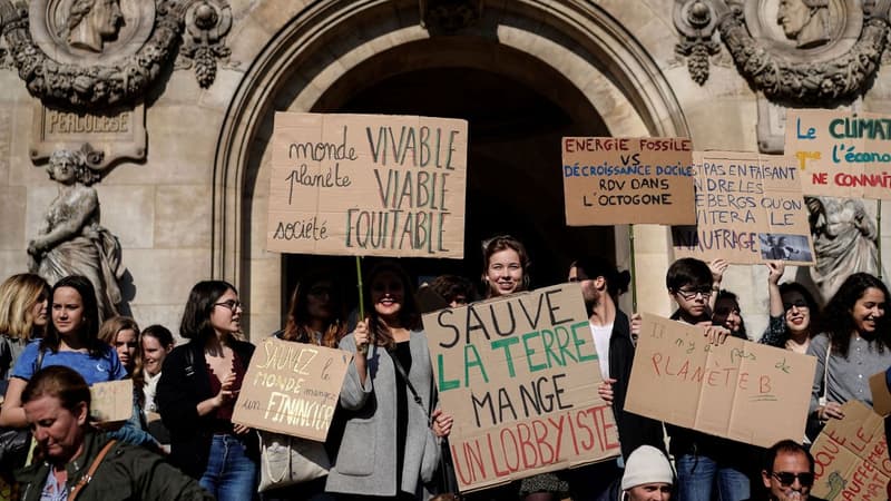 Manifestation des étudiants pour l'environnement et le climat le 22 février 2019, à Paris. - Lionel Bonaventure - AFP