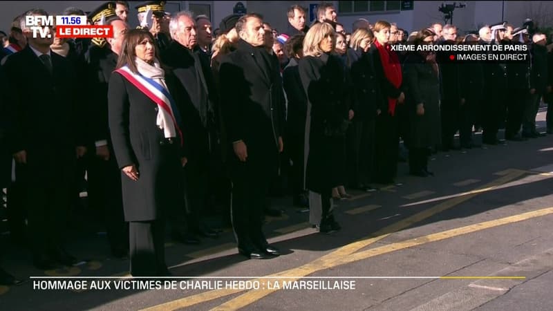 10 ans de l'attentat de Hebdo: La Marseillaise retentit à la cérémonie d'hommage