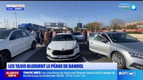 Toulon: les taxis bloquent le péage de Bandol