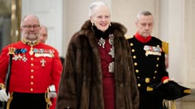 La reine Margrethe II le 4 janvier 2024 lors de sa dernière apparition publique