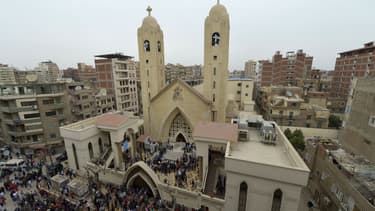 Une église copte frappée par un attentat meurtrier au Caire, le 9 avril 2017