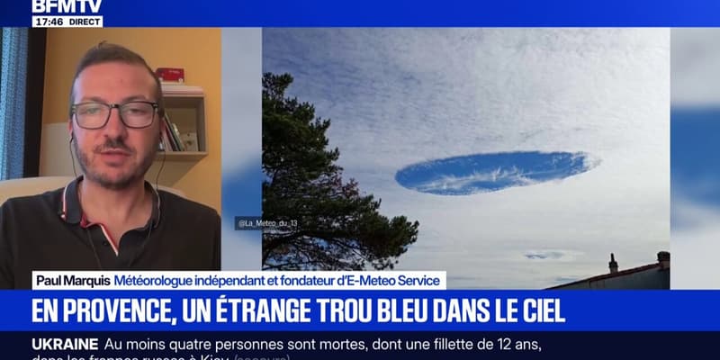 Qu'est-ce que cet étrange trou bleu observé dans le ciel en Provence?