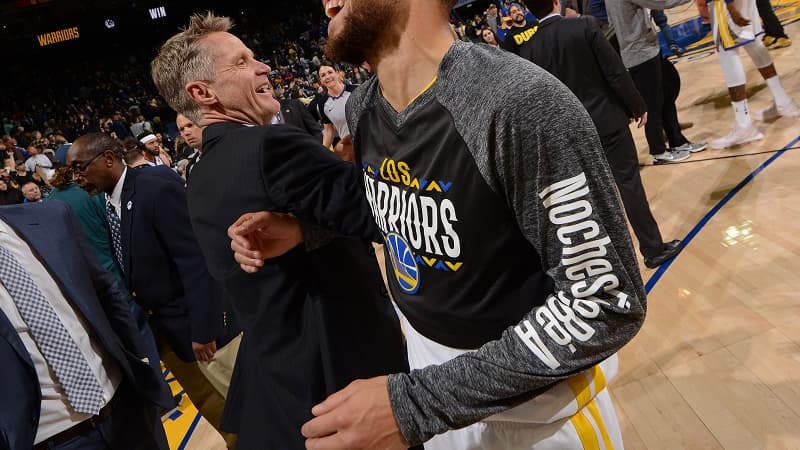 Steve Kerr et Stephen Curry