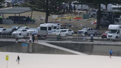 Une vue de la scène au Bondi Pavillion après l'attentat de Bondi Beach à Sydney, le 15 décembre 2025.
