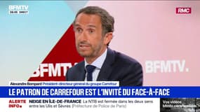 Crise agricole: "La relation avec les agriculteurs est meilleure qu'il y a quelques années", estime Alexandre Bompard, président-directeur général du groupe Carrefour