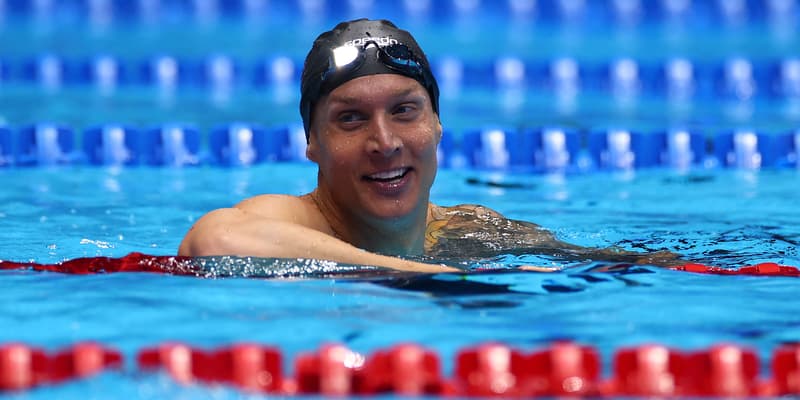 Caeleb Dressel après son avoir échoué à se qualifier sur 100m nage libre pour les JO de Paris 2024 lors des sélections américaines, le 19 juin 2024
