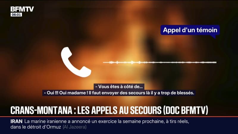 DOCUMENT BFMTV. "Je crois que mes amis sont morts dedans": les enregistrements des appels aux secours lors de l'incendie à Crans-Montana