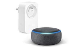 L'enceinte intelligente Echo Dot, d'Amazon, fonctionnant avec l'assistant vocal Alexa