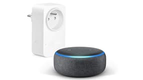 L'enceinte intelligente Echo Dot, d'Amazon, fonctionnant avec l'assistant vocal Alexa