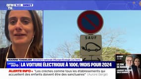 Prêt de 100€/mois pour une voiture électrique: "Ça ne va pas concerner assez de personnes pour avoir un impact" réagit Marine Tondelier, la secrétaire nationale d'EELV