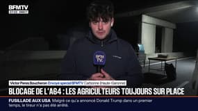 Blocage de l'A64: les agriculteurs toujours sur place entre Toulouse et Bayonne