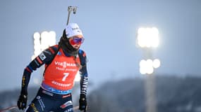 Lou Jeanmonnot lors de la poursuite d'Östersund, le 3 décembre 2023.