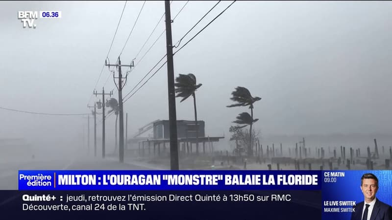 Ouragan Milton: les images des vents extrêmement violents frappant la Floride