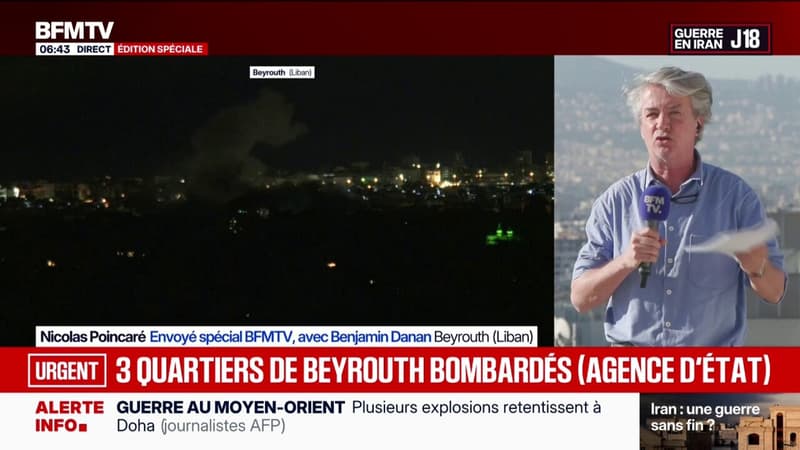Guerre au moyen-Orient: trois quartiers de Beyrouth, au Liban, ont été bombardés par des avions israéliens