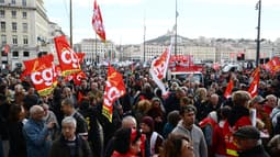 La manifestation du 11 mars à Marseille contre la réforme des retraites.