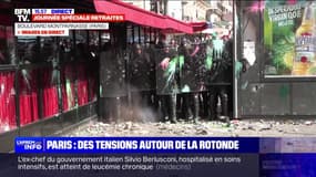 Retraites: des tensions autour du restaurant "La Rotonde" à Paris