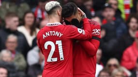Casemiro très déçu après son expulsion face à Southampton en Premier League, le 12 mars 2023.