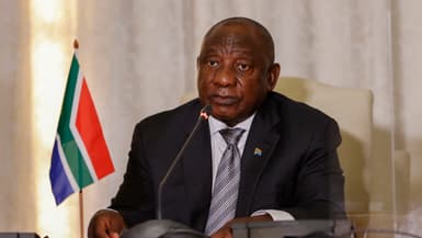 Cyril Ramaphosa, président de l'Afrique du Sud, le 28 avril 2022