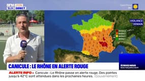 Canicule: le département du Rhône désormais placé en alerte rouge