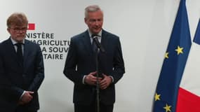 Le ministre de l'Agriculture, Marc Fesneau, et le ministre de l'Economie, Bruno Le Maire, le 26 janvier 2024