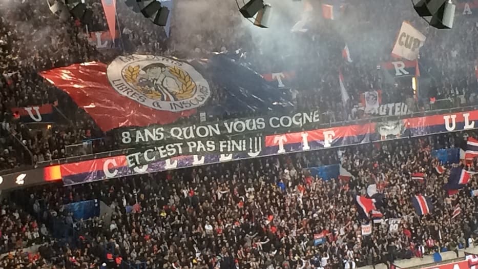 Une nouvelle banderole pendant PSG-OM