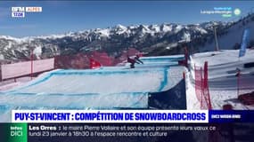 Puy-Saint-Vincent: une étape de la Coupe d'Europe de snowboardcross se tient ce week-end