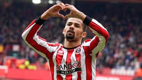 Iliman Ndiaye avec Sheffield United en Championship, le 15 avril 2023