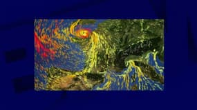 L'oeil de la tempête Alex sur la Bretagne.