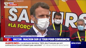 Emmanuel Macron: "Depuis lundi, au total, on a près 3 millions de nos concitoyens ont pris rendez-vous" pour se faire vacciner