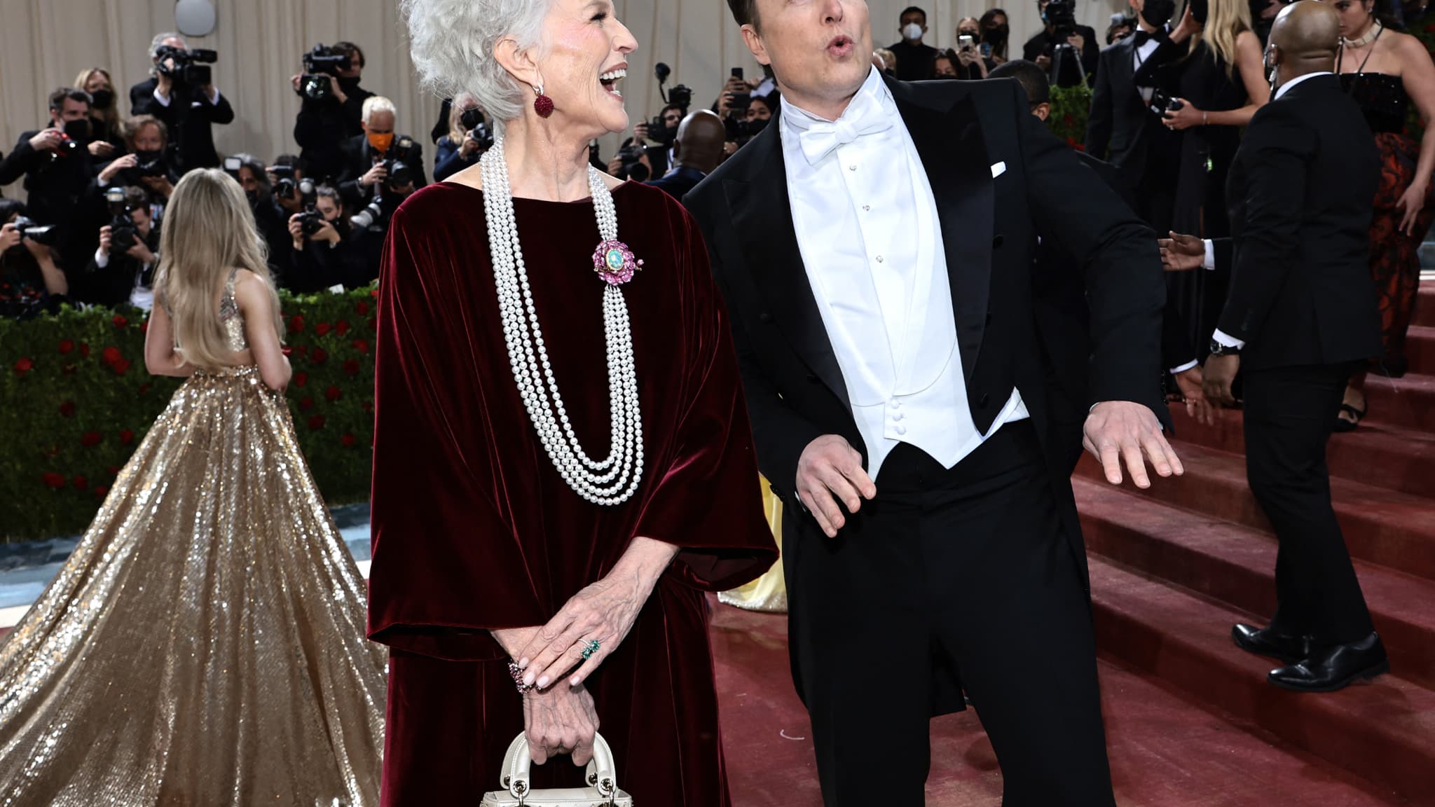 Elon Musk lors du Met Gala 2022 Elon Musk lors du Met Gala 2022