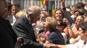 Dernière sortie officielle du roi Albert II à Liège en Belgique le 19 juillet 2013.