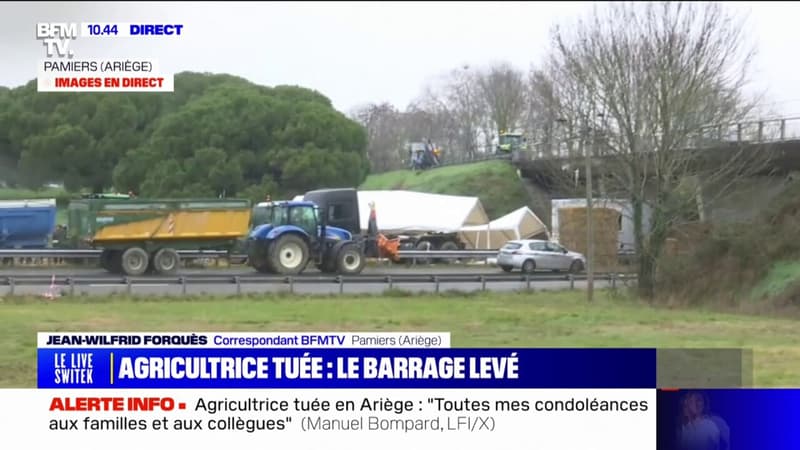 Accident mortel en Ariège: le barrage des agriculteurs levé après le drame