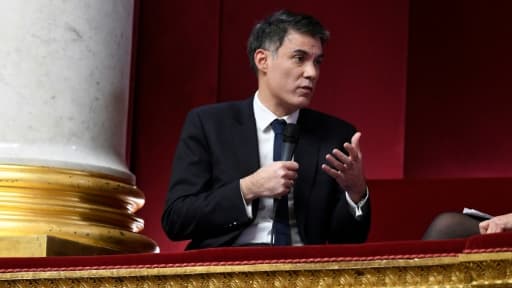 Le porte-parole du parti socialiste Olivier Faure le 14 décembre 2016 à l'Assemblée nationale à Paris