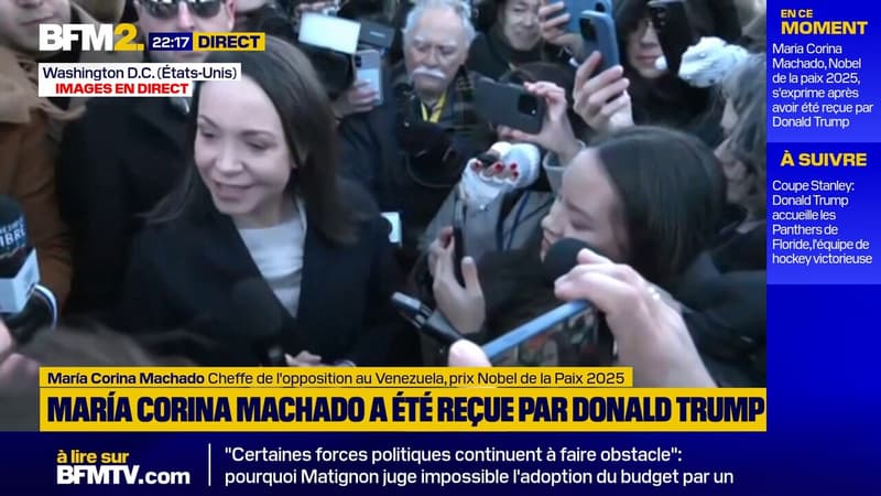 María Corina Machado a remis sa médaille du Prix Nobel de la Paix à Donald Trump