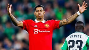 Marcus Rashford avec Manchester United en Ligue Europa en 2023