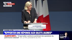 Marine Le Pen invoque "la logique du localisme" pour les municipales de 2020 et veut "faire descendre le pouvoir vers les citoyens" 